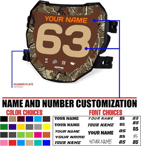 Custom ODI DH Electric Bike Number Plate Decal - Personalized Racing Graphics with Your Name & Number, Surron Multicolored Eye-catching Plate Design Decals. in Saudi Arabia
