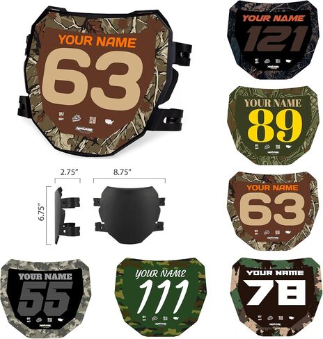 Custom ODI DH Electric Bike Number Plate Decal - Personalized Racing Graphics with Your Name & Number, Surron Multicolored Eye-catching Plate Design Decals. in Saudi Arabia