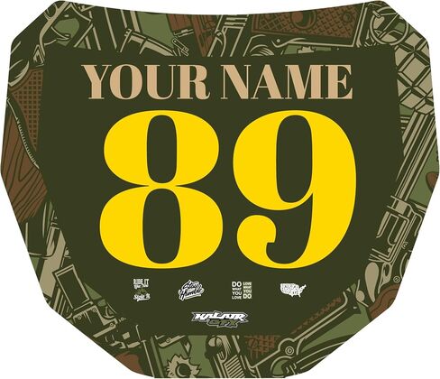 Custom ODI DH Electric Bike Number Plate Decal - Personalized Racing Graphics with Your Name & Number, Surron Multicolored Eye-catching Plate Design Decals. in Saudi Arabia
