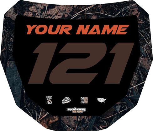 Custom ODI DH Electric Bike Number Plate Decal - Personalized Racing Graphics with Your Name & Number, Surron Multicolored Eye-catching Plate Design Decals. in Saudi Arabia
