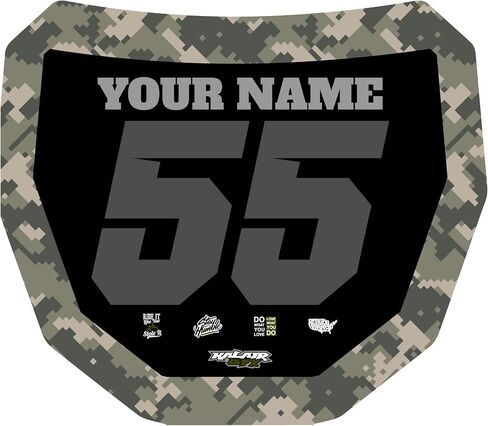 Custom ODI DH Electric Bike Number Plate Decal - Personalized Racing Graphics with Your Name & Number, Surron Multicolored Eye-catching Plate Design Decals. in Saudi Arabia