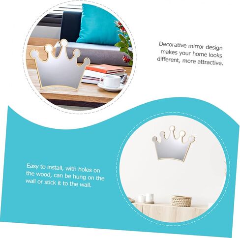 Zerodeko Small Hanging Mirror Decor Acrylic Wall Sticker for Boys and Girls Mirror Dorm in Saudi Arabia