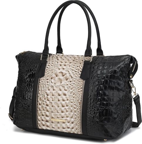 MKF CollectionTravel Duffle Bag for Women, Crocodile-Embossed Vegan Leather Large Overnight Fashion Weekender Carry on Bags in Saudi Arabia