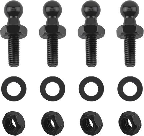 4PCS Car 10mm Ball Stud with Spacers & Nuts,M6 Car Gas Struts Ball Stud Kit as Critical Connecting Parts,Sturdy Cars Accessories Cars Gas Spring Lift Support Strut Balls Studs in Saudi Arabia