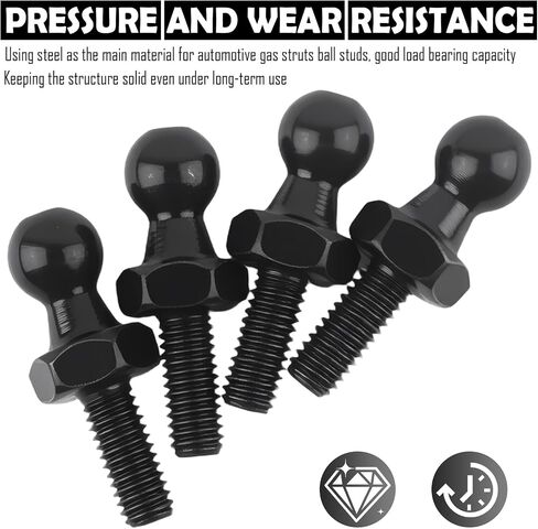 4PCS Car 10mm Ball Stud with Spacers & Nuts,M6 Car Gas Struts Ball Stud Kit as Critical Connecting Parts,Sturdy Cars Accessories Cars Gas Spring Lift Support Strut Balls Studs in Saudi Arabia