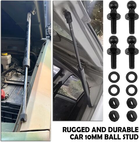 4PCS Car 10mm Ball Stud with Spacers & Nuts,M6 Car Gas Struts Ball Stud Kit as Critical Connecting Parts,Sturdy Cars Accessories Cars Gas Spring Lift Support Strut Balls Studs in Saudi Arabia