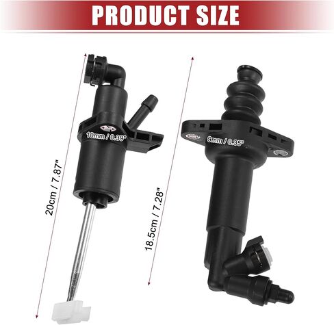 ACROPIX Clutch Master Cylinder Slave Cylinder 1J0-721-261-N 1J1-721-388-G Fit for Volkswagen Jetta/for Volkswagen Beetle - Pack of 2 Black in Saudi Arabia