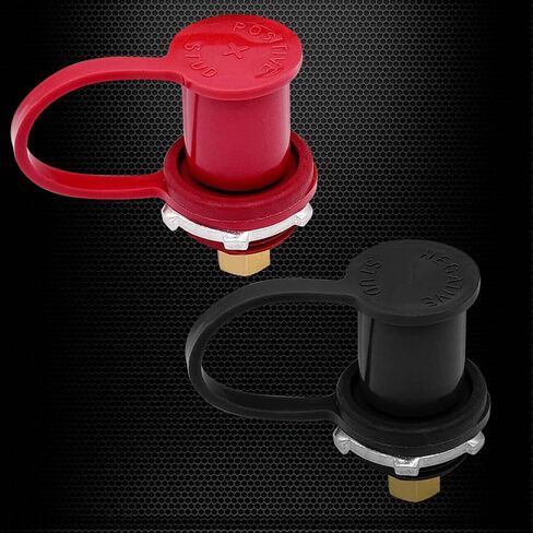 Ampper 3/8" Battery Bulkhead Connectors, 300A Remote Battery Terminals Thru Panel Battery Jump Post Remote Terminal Jumper W/Terminal Cover for Relocation (1 Pair) in Saudi Arabia
