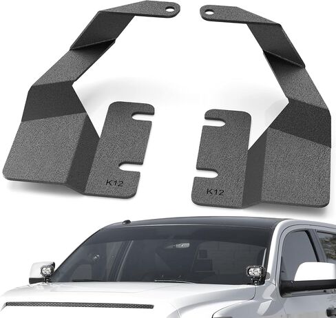 مفصلات غطاء محرك السيارة A-Pillar دعامة إضاءة متوافقة مع 2009 2010 2011 2012 2013 Toyota Tundra، دعامات إضاءة جبلية لإضاءة العمل LED المساعدة على الطرق الوعرة (قطعتان، أسود) in Saudi Arabia