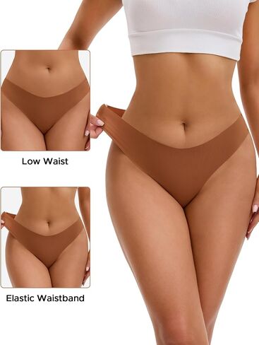 INNERSY Seamless Thongs for Women No Show Underwear Sexy Breathable Comfortable Panties 6-Pack in Saudi Arabia