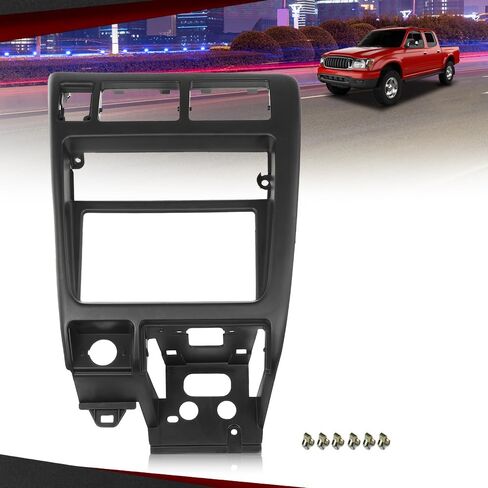 CROSSDESIGN Center Dash Climate Control Radio Bezel Trim Black Compatible with Toyota Tacoma 1998-2004 in Saudi Arabia