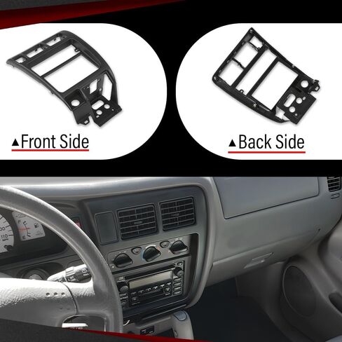 CROSSDESIGN Center Dash Climate Control Radio Bezel Trim Black Compatible with Toyota Tacoma 1998-2004 in Saudi Arabia