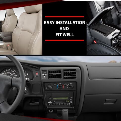 CROSSDESIGN Center Dash Climate Control Radio Bezel Trim Black Compatible with Toyota Tacoma 1998-2004 in Saudi Arabia