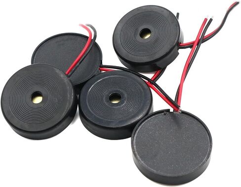 10PCS 2455 4000Hz Passive Buzzer with Wire Piezoelectric Speaker 24MM 24 * 5.5MM 24x5.5mm 30V Low Power Consumption Electronic DIY in Saudi Arabia