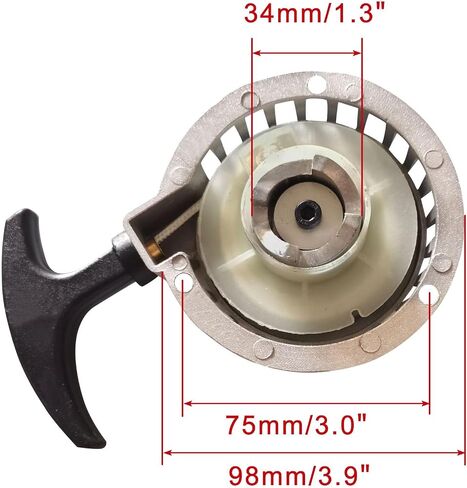 WOOSTAR Recoil Pull Starter with 3 Bolts Replacement for 2 Stroke 47cc 49cc Pocket Bike Mini Moto ATV 4 Wheeler Quad in Saudi Arabia