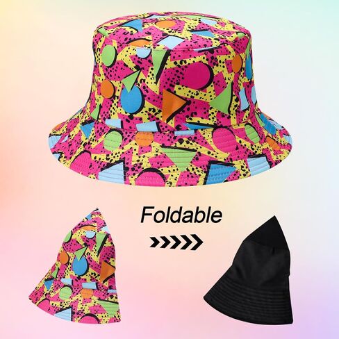2 Pcs 80s 90s Fanny Pack Bucket Hat Waist Bag 80s 90s Outfit Retro Summer Sports Party Fashion Accessories for Men Women (Green) in Saudi Arabia