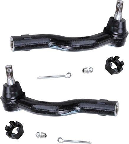 محور ديترويت - مجموعة قضبان الربط الأمامية لـ 2004-2015 Nissan Titan، 2005-2019 Armada، INFINITI QX56 QX80، 4 نهايات قضبان ربط داخلية وخارجية، 2 قطع غيار للأحذية in Kuwait
