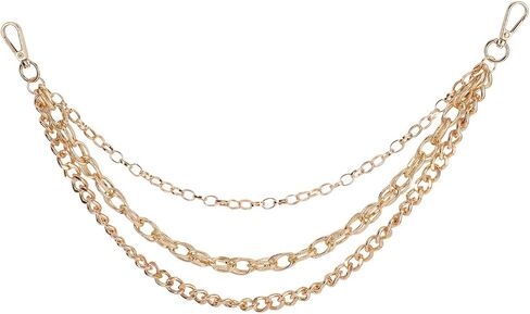Gold Pants Chain for Men & Women, Multi-Layer Hip Hop Jean Chain Wallet Belt Keychain Accessory for Punk Goth Rock Fashion in Saudi Arabia