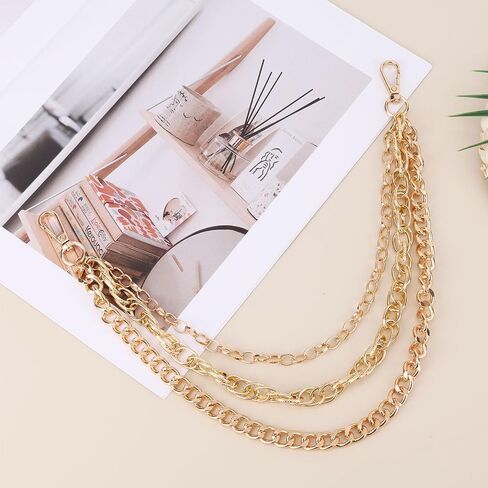 Gold Pants Chain for Men & Women, Multi-Layer Hip Hop Jean Chain Wallet Belt Keychain Accessory for Punk Goth Rock Fashion in Saudi Arabia