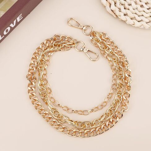 Gold Pants Chain for Men & Women, Multi-Layer Hip Hop Jean Chain Wallet Belt Keychain Accessory for Punk Goth Rock Fashion in Saudi Arabia