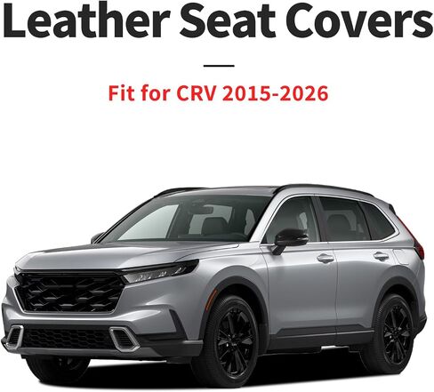 Fit Ridgeline Car Seat Covers for Honda Ridgeline 2007-2025 2026 - Luxury Leather, Anti-Slip, All-Weather Seat Cushions, Waterproof & Breathable, Airbag Compatible, Full 5-Seat Set (Black) in Saudi Arabia