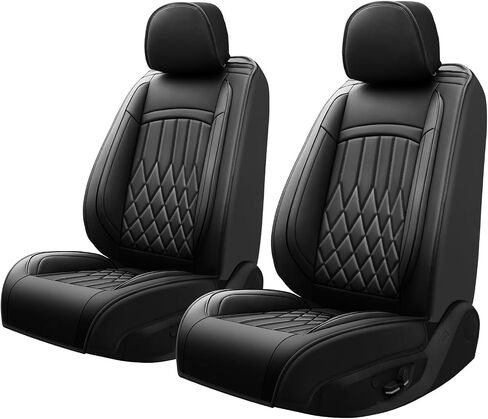 Fit Ridgeline Car Seat Covers for Honda Ridgeline 2007-2025 2026 - Luxury Leather, Anti-Slip, All-Weather Seat Cushions, Waterproof & Breathable, Airbag Compatible, Full 5-Seat Set (Black) in Saudi Arabia
