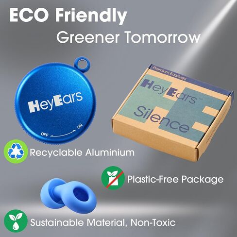 Ultra Soft Ear Plugs for Sleeping, Noise Sensitivity, Passive Noise Reduction 26dB, Most Comfortable Noise Cancelling Earplugs, Certified Hearing Protection, 8 Ear Tips - Blue in Saudi Arabia