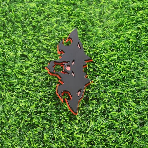 1x Wolf Emblems 3D Tailgate Side Badges Logo Fit for Tsla Cybertruck Car Truck Motorcycles (Redline) in Saudi Arabia