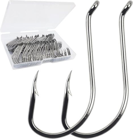 Octopus Fishing Hooks-120pcs Sport Circle Hooks Saltwater Octopus Beak Offset Fishing Hooks Black High Carbon Steel Fishing Jig Hooks Barbed Fish Hooks Freshwater Bass Trout Size8#-9/0 in Saudi Arabia