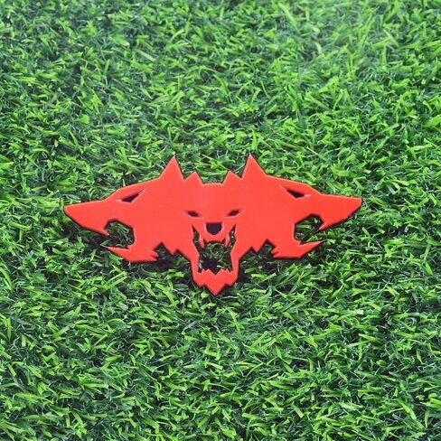 1x Wolf Emblems 3D Tailgate Side Badges Logo Fit for Tsla Cybertruck Car Truck Motorcycles (Redline) in Saudi Arabia