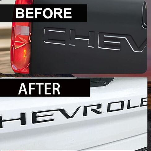 Tailgate Inserts Letters Compatible for 2019 2020 2021 2022 2023 3D Raised & Strong Adhesive Decals Letters (Matte Black) in Kuwait