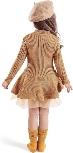 NNJXD Girls Long Sleeve Autumn Winter Knit Sweater Christmas Dress Casual Wear in Saudi Arabia