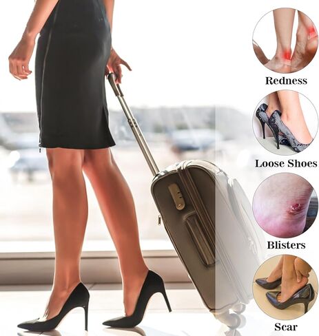 4 Pairs High Heels Cushion Pads Inserts, Self-Adhesive Heel Grips for Ladies Shoes Too Big Prevent Slipping Blister, Anti-Slip Sport Shoes Pad for Loose Shoes Women Men Shoes Protectors in Saudi Arabia