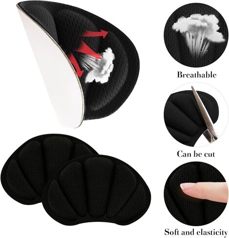 4 Pairs High Heels Cushion Pads Inserts, Self-Adhesive Heel Grips for Ladies Shoes Too Big Prevent Slipping Blister, Anti-Slip Sport Shoes Pad for Loose Shoes Women Men Shoes Protectors in Saudi Arabia