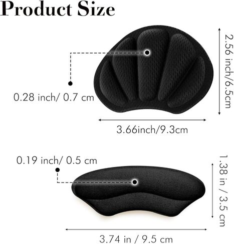 4 Pairs High Heels Cushion Pads Inserts, Self-Adhesive Heel Grips for Ladies Shoes Too Big Prevent Slipping Blister, Anti-Slip Sport Shoes Pad for Loose Shoes Women Men Shoes Protectors in Saudi Arabia