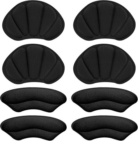 4 Pairs High Heels Cushion Pads Inserts, Self-Adhesive Heel Grips for Ladies Shoes Too Big Prevent Slipping Blister, Anti-Slip Sport Shoes Pad for Loose Shoes Women Men Shoes Protectors in Saudi Arabia