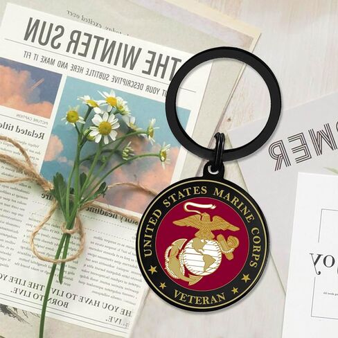 USMC Veteran Gifts, Marine Corps Veteran Keychain for Men Women Birthday Christmas Valentines Day Easter Gifts in Saudi Arabia