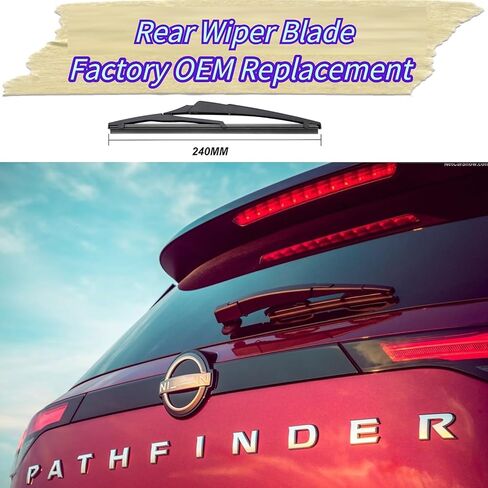 Rear Wiper Blade for Nissan Pathfinder 2022-2025 2024 2023| Exact Fit Platinum Rock Creek S SL SV 3.5L Models | OEM Replacement Rear Back Windshield Wiper Blade in Saudi Arabia
