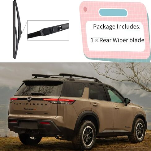 Rear Wiper Blade for Nissan Pathfinder 2022-2025 2024 2023| Exact Fit Platinum Rock Creek S SL SV 3.5L Models | OEM Replacement Rear Back Windshield Wiper Blade in Saudi Arabia