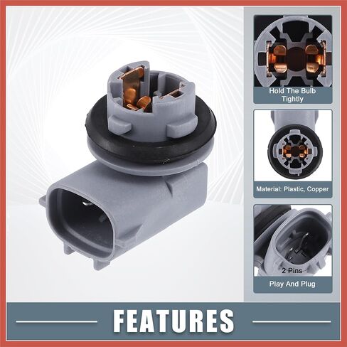 ACROPIX Car Rear Bumper License Plate Light Bulb Socket Connector 90075-60005 for Toyota Tacoma Tundra 2006-2007 (Set of 2) Car Parts in Saudi Arabia
