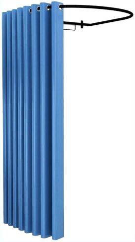 U-shaped metal track privacy curtain set Removable blackoutSuitable for clothing stores, shopping malls Dressing Room(Blue,85x80CM) in Saudi Arabia