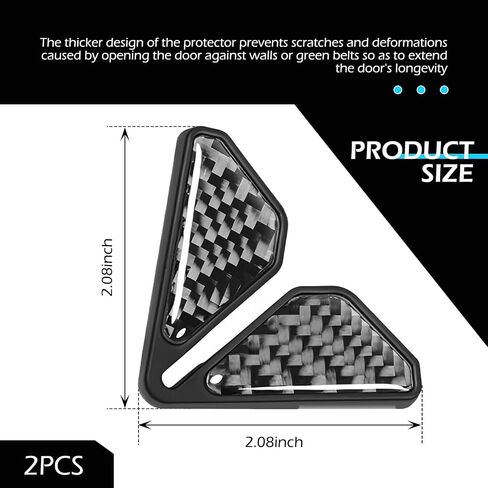 2 PCS Car Door Corner Edge Guards, 2.1" x 2.1" Carbon Fiber Anti-Collision Car Door Protector, Universal for Most Cars in Saudi Arabia