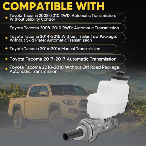 4720104150 أسطوانة الفرامل الرئيسية مع خزان ومستشعر متوافق مع Toyota 2008-2010 2014-2018 Tacoma يحل محل OE M630597 in Saudi Arabia
