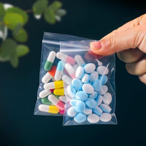 125 عبوة من أكياس حبوب الدواء 6 مل 3 × 2.75 بوصة، منظم أدوية للسفر خالٍ من مادة BPA، منظم حبوب منع الحمل متعدد الأغراض وصغير الحجم وشفاف، حقيبة حبوب للمحفظة، جيوب حبوب الدواء للأدوية والتخزين والتعبئة والسفر in Kuwait
