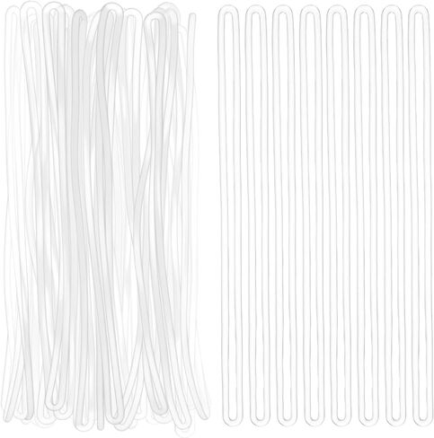 50Pcs Clear Plastic Luggage Tag Loop Straps, 6 inch Transparent Tag Holder Travel Luggage Name Tags Worm Loops for ID Tags Identification Cards in Saudi Arabia