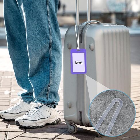 50Pcs Clear Plastic Luggage Tag Loop Straps, 6 inch Transparent Tag Holder Travel Luggage Name Tags Worm Loops for ID Tags Identification Cards in Saudi Arabia