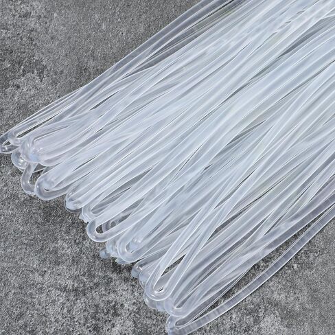 50Pcs Clear Plastic Luggage Tag Loop Straps, 6 inch Transparent Tag Holder Travel Luggage Name Tags Worm Loops for ID Tags Identification Cards in Saudi Arabia