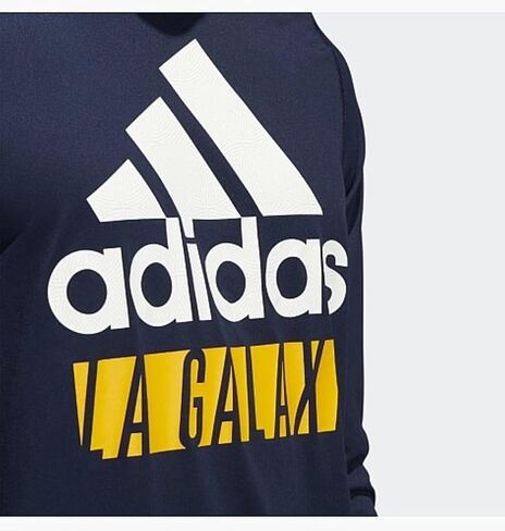 Adidas Men's Los Angeles Galaxy MLS Long Sleeve Creator Tee, Collegiate Navy in Saudi Arabia