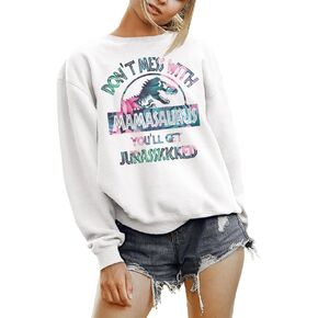 سويت شيرت TeesAndTankYou Don't Mess with Mamasaurus للجنسين in Kuwait