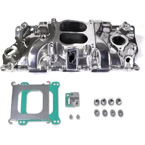 2101 2001 Performer RPM Intake Manifold Aluminum Dual Plane Compatible with Chevy Small Block SBC 262 265 267 283 302 305 307 327 350 400 V8 Engines in Kuwait